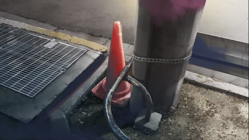 street cone and pipe