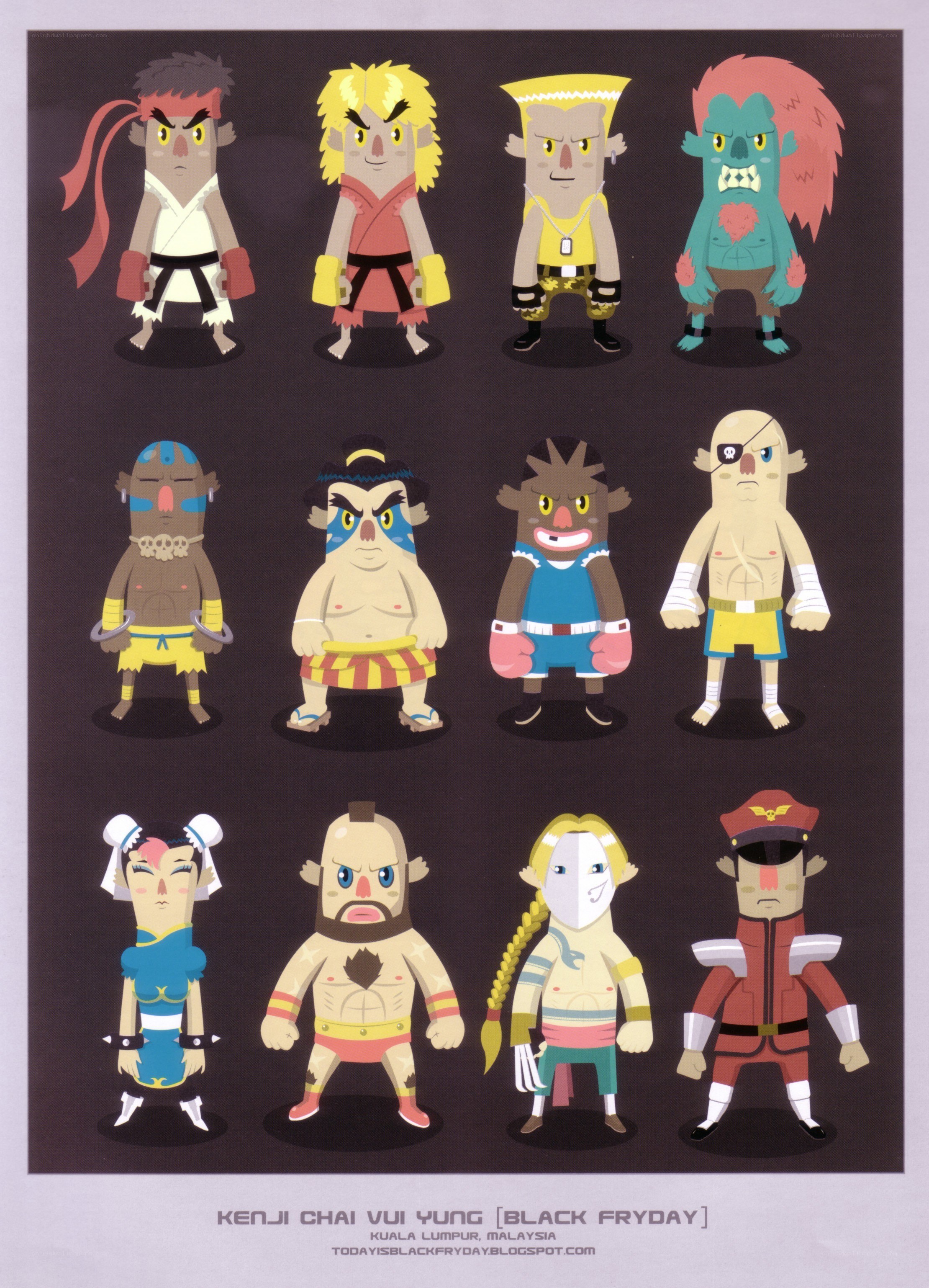 Street Fighter character art collection