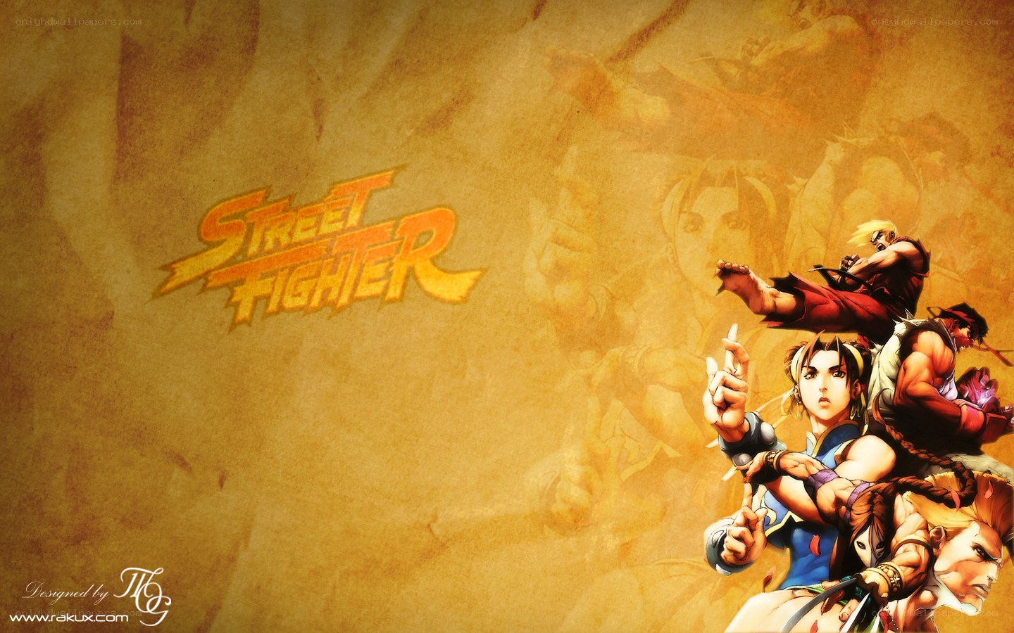 Street Fighter character collage