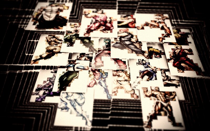 Street Fighter character collage