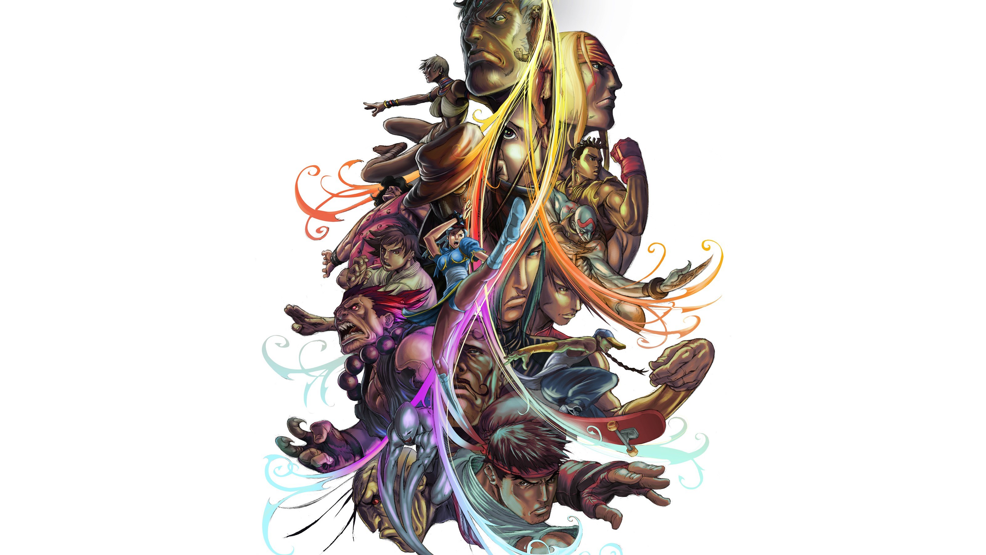 Street Fighter character collage