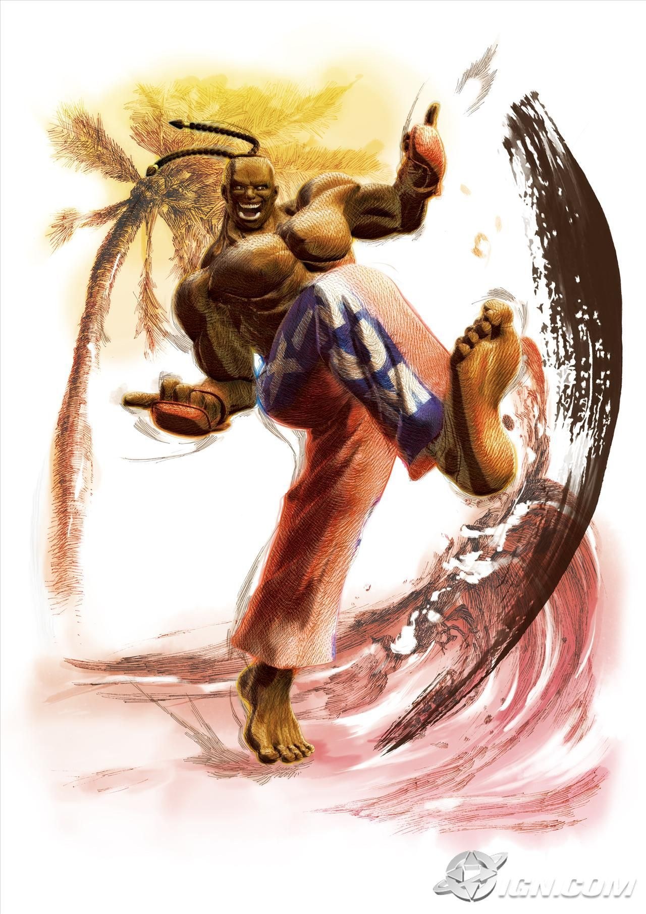Street Fighter character in action
