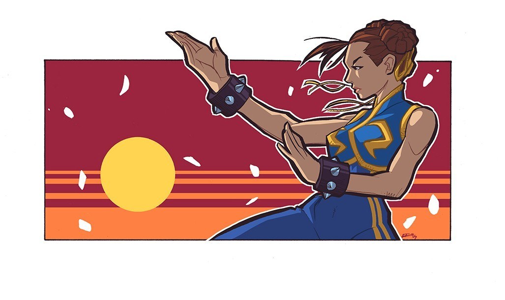 Street Fighter character in action