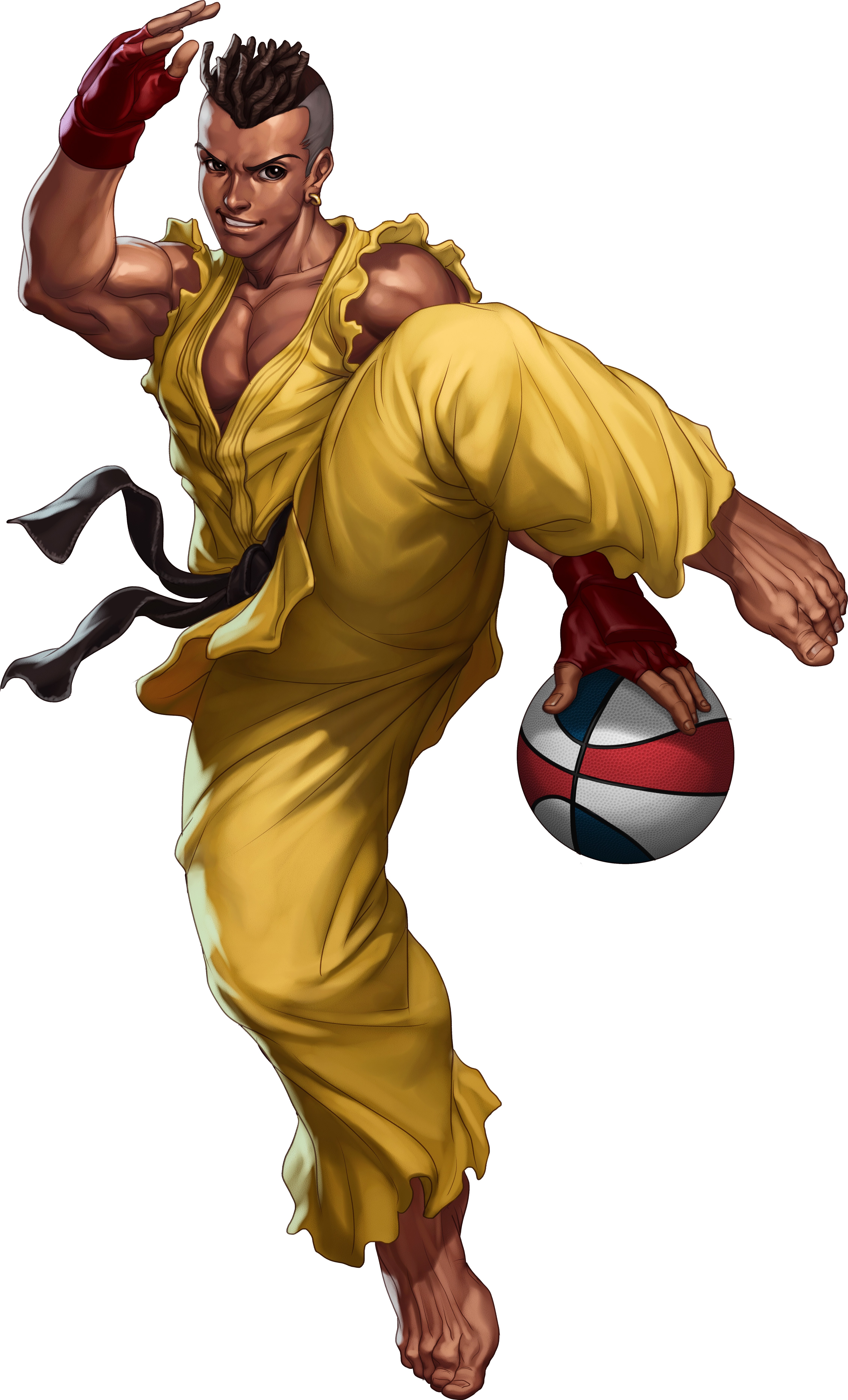 Street Fighter character in yellow gi