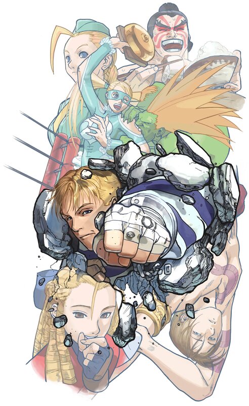 Street Fighter characters collage