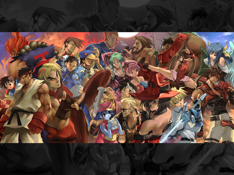 Street Fighter characters collage