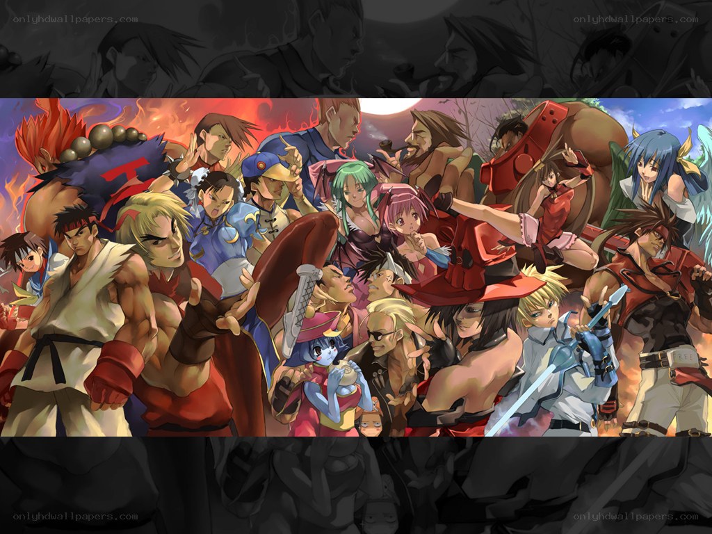 Street Fighter characters collage