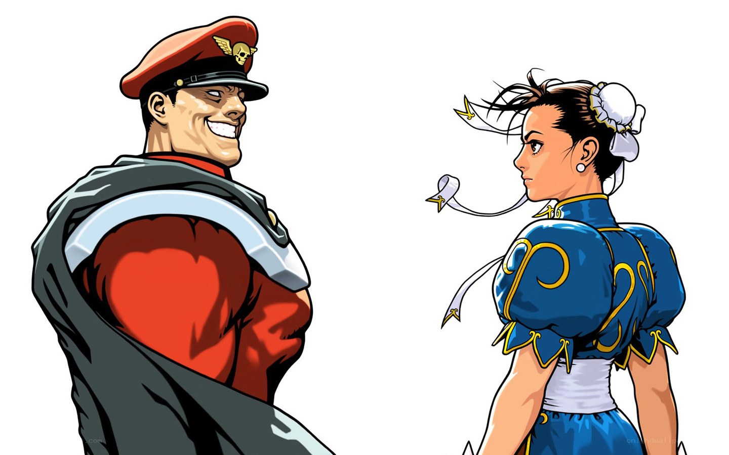 Street Fighter characters facing off