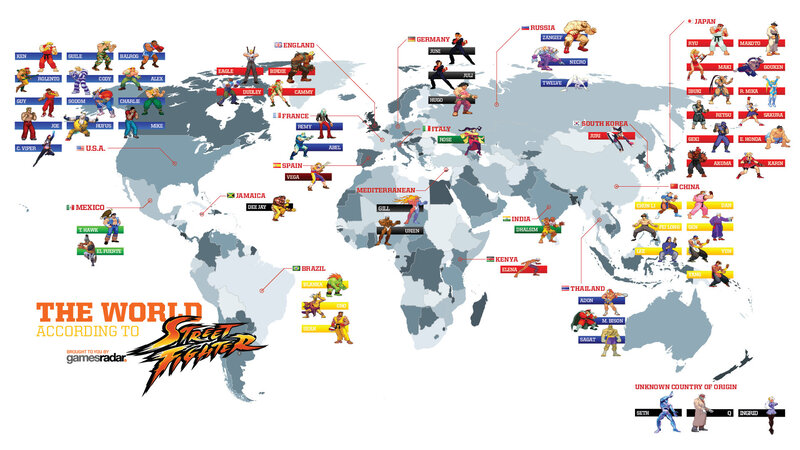 Street Fighter Characters — Gray