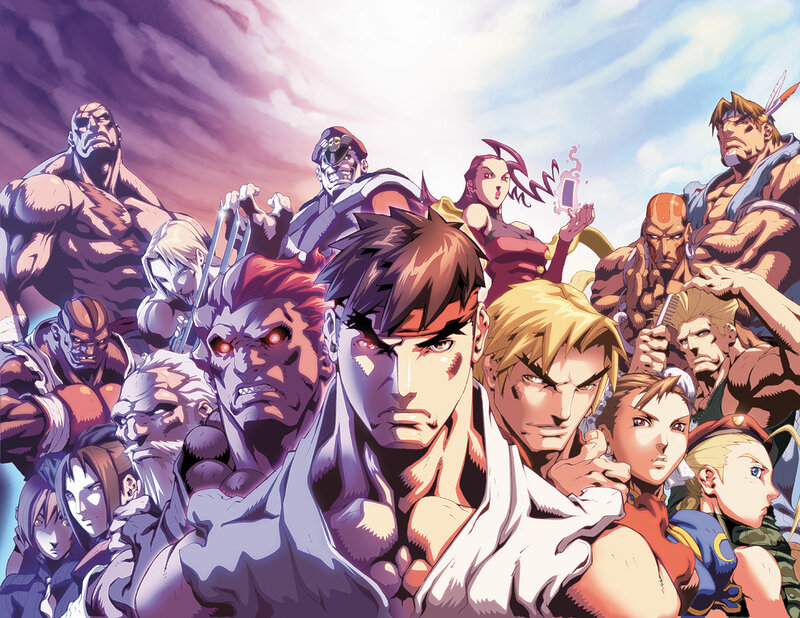 Street Fighter characters group portrait
