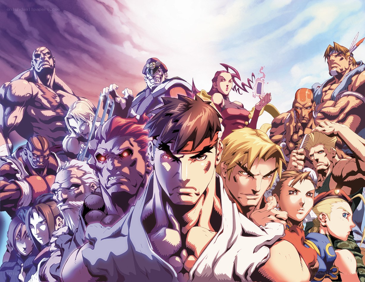 Street Fighter characters group portrait
