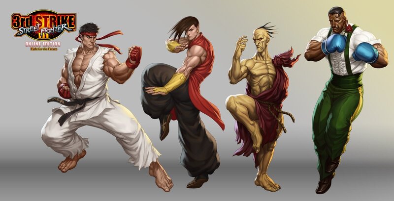 Street Fighter characters in action