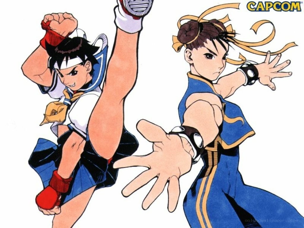 Street Fighter characters in action