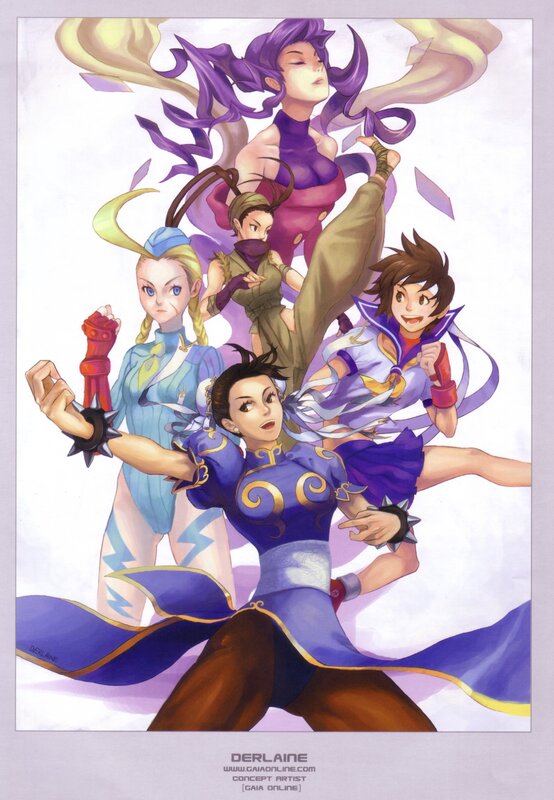 Street Fighter characters in action