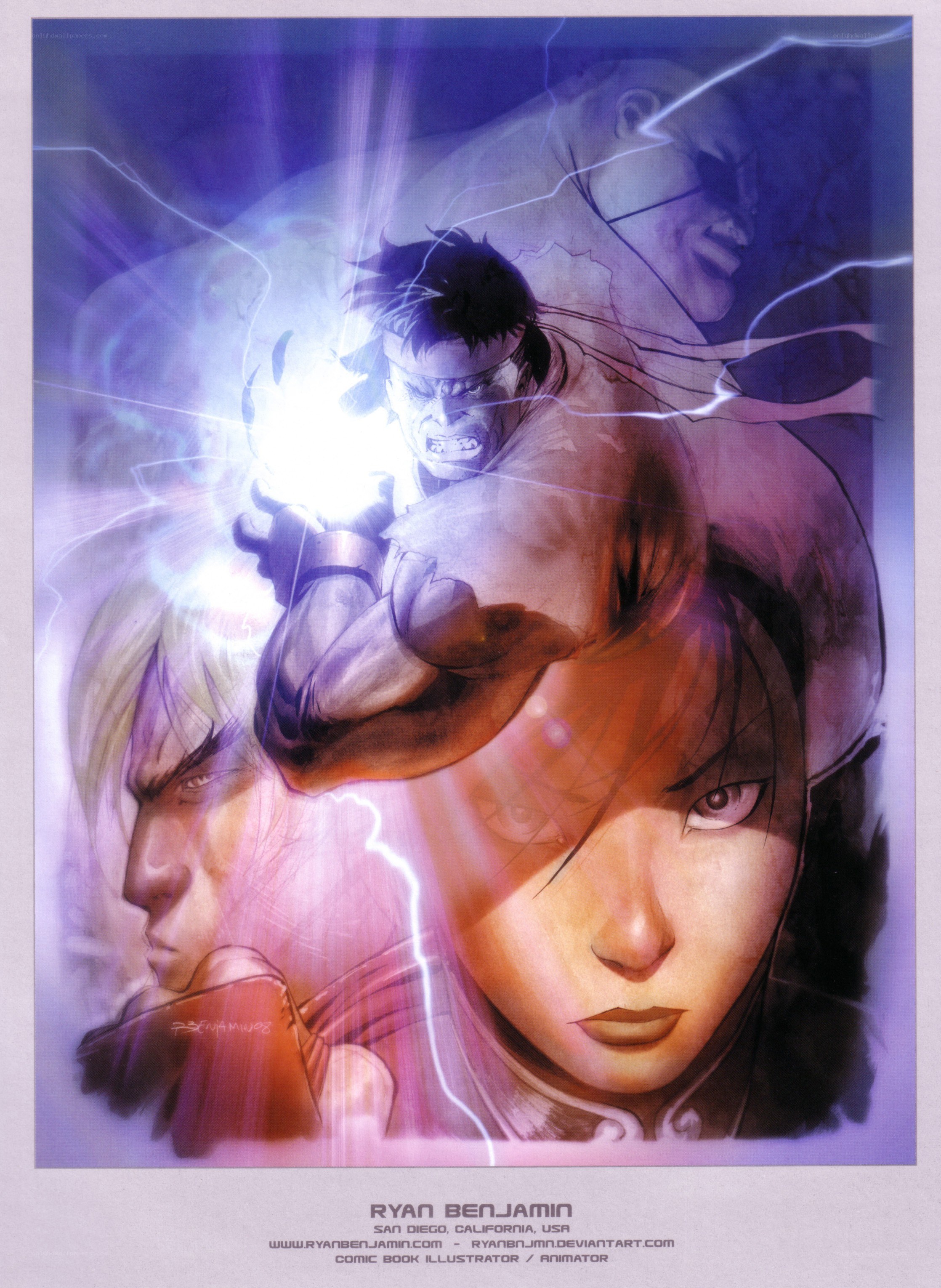 Street Fighter characters in action