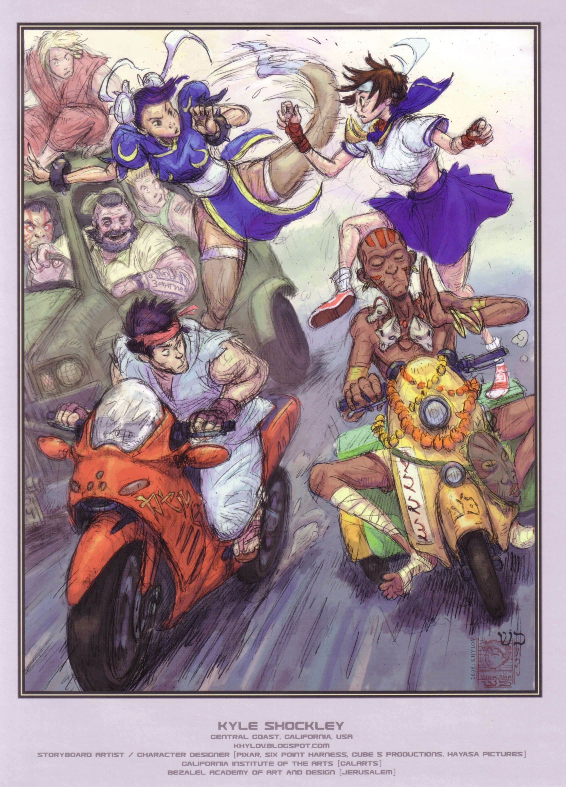 Street Fighter characters in action