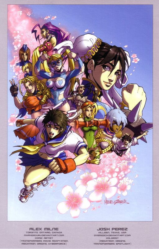 Street Fighter characters in action