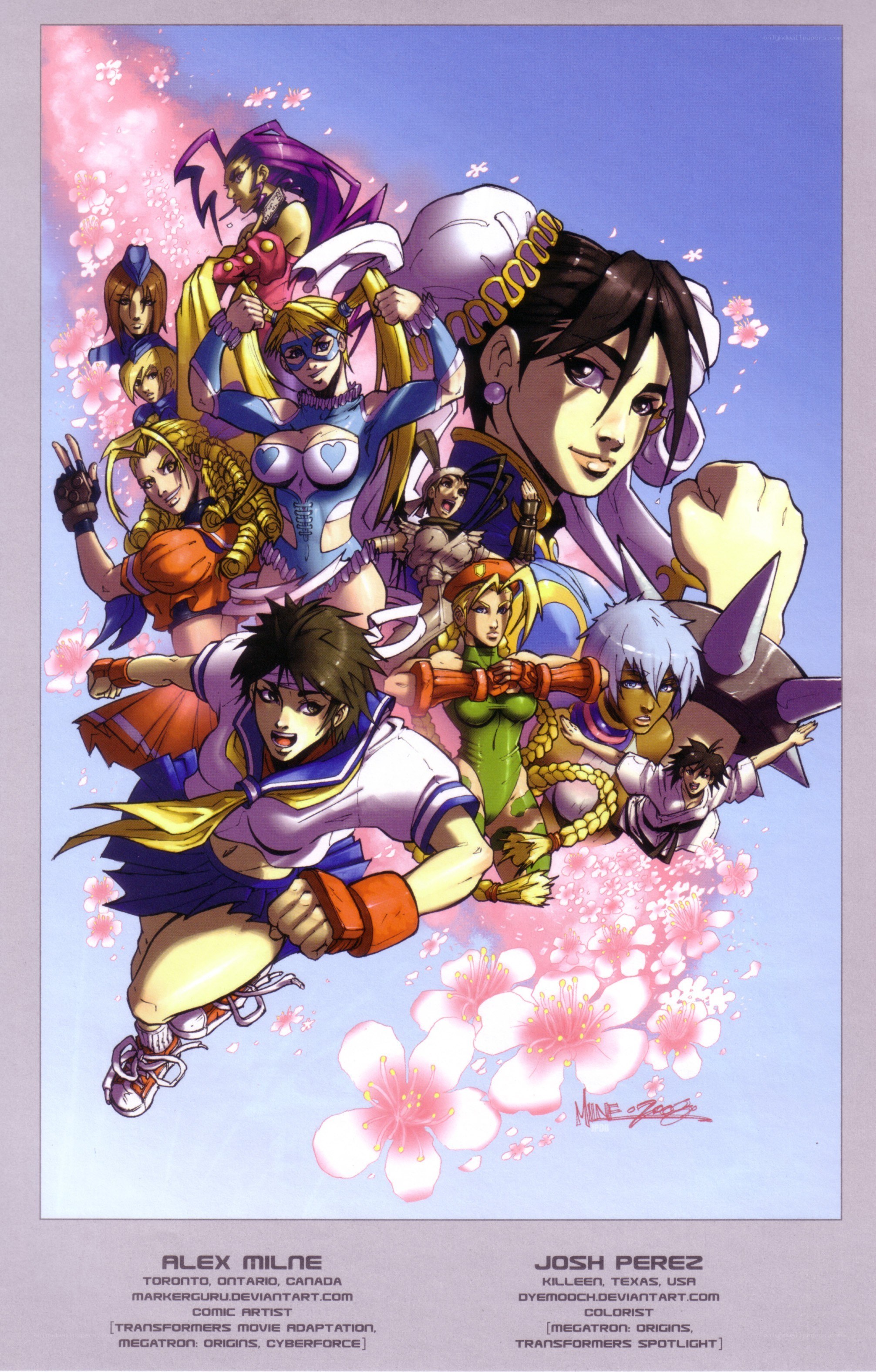 Street Fighter characters in action