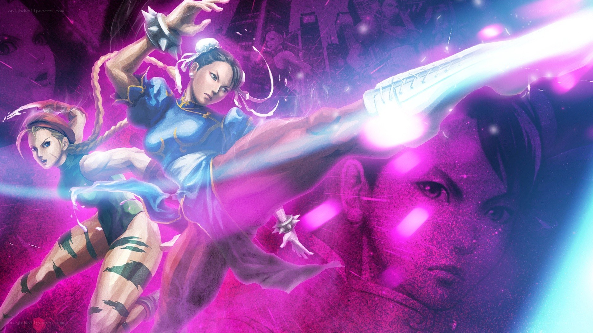 Street Fighter characters in action