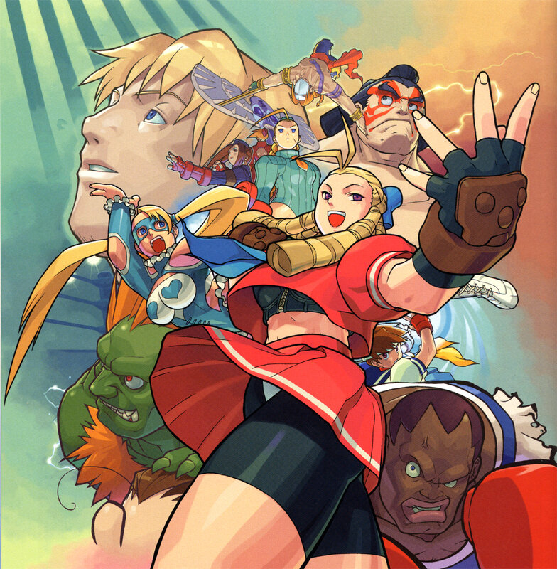 Street Fighter characters in action