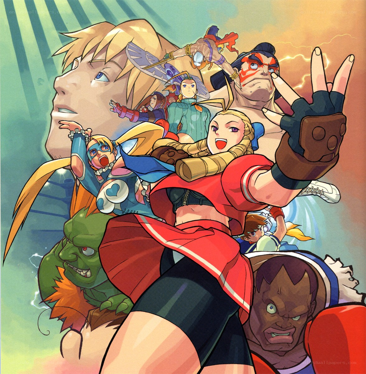 Street Fighter characters in action