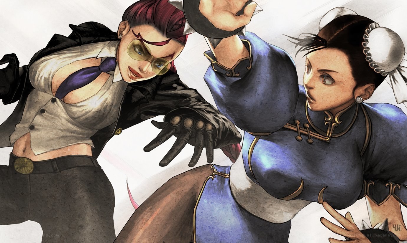 Street Fighter characters in combat