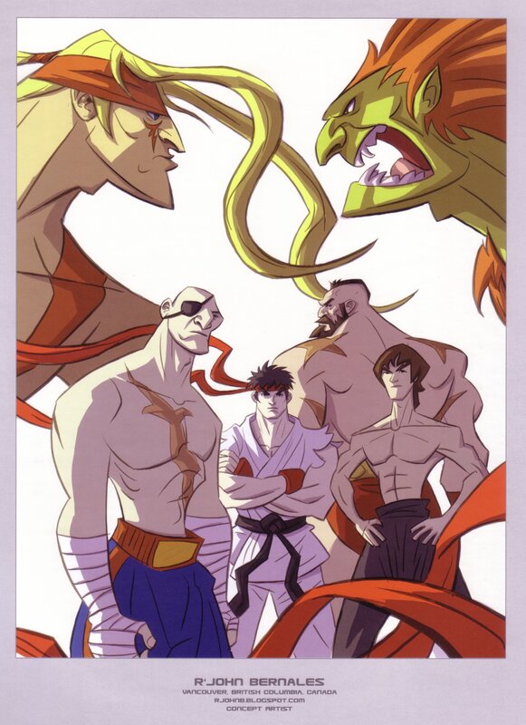 Street Fighter characters in combat