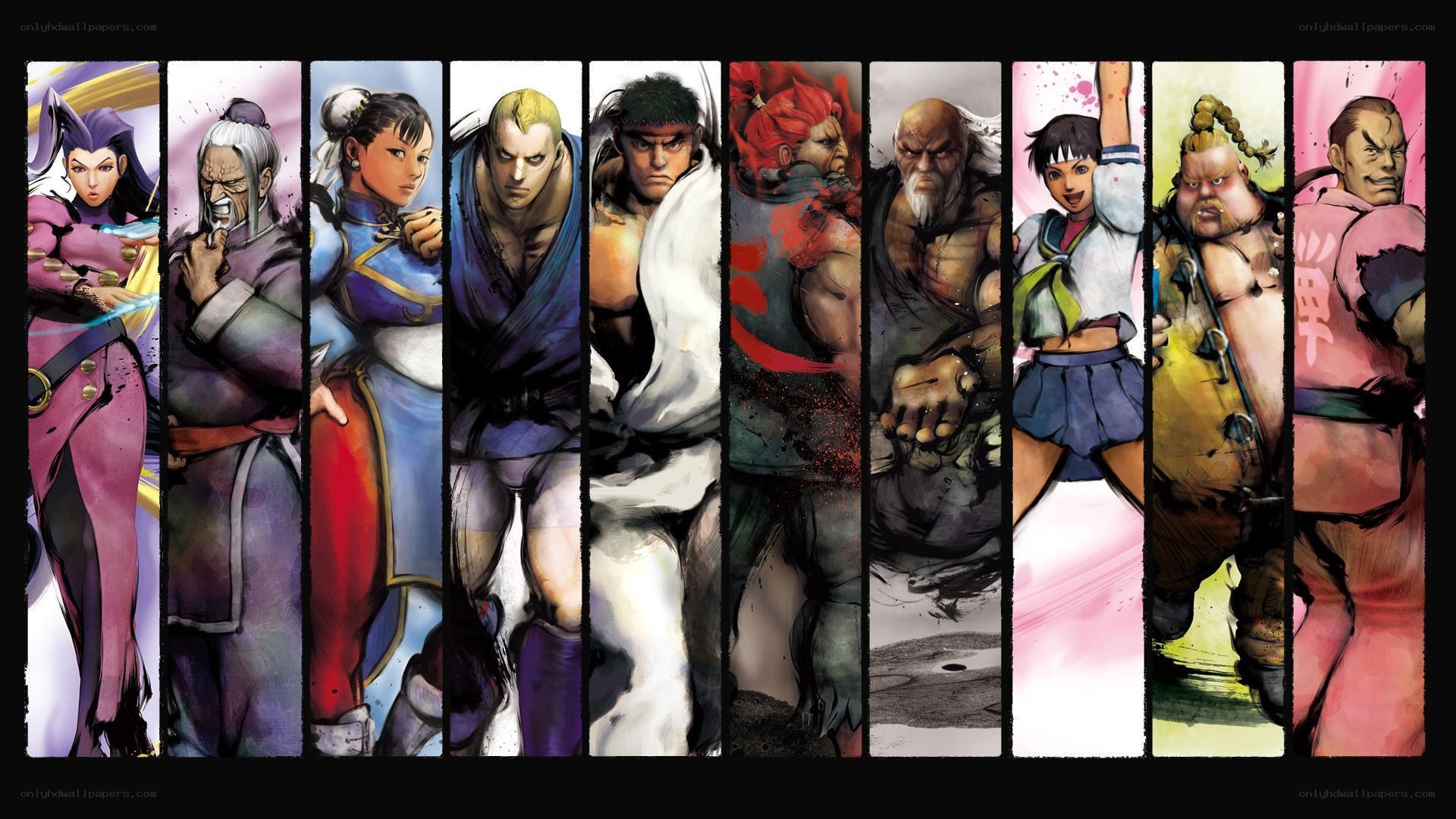 Street Fighter characters lineup