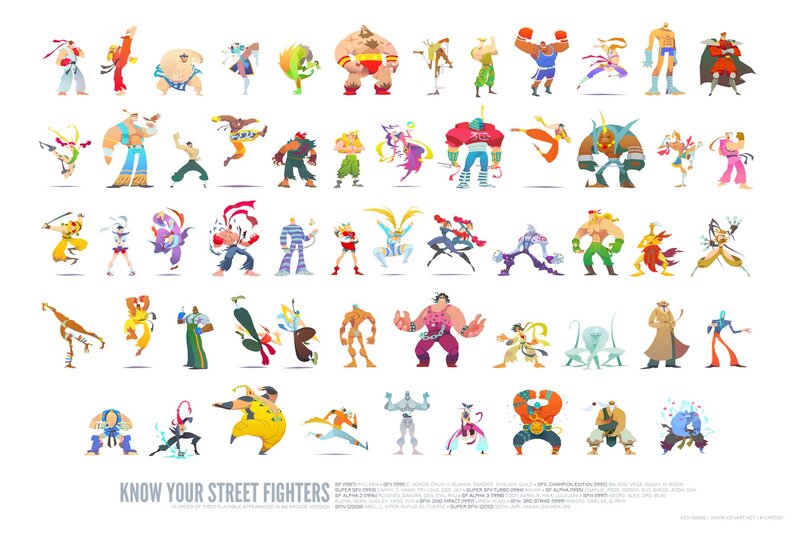 Street Fighter Characters — White