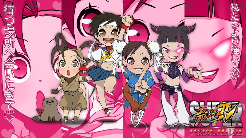 Street Fighter IV characters chibi art