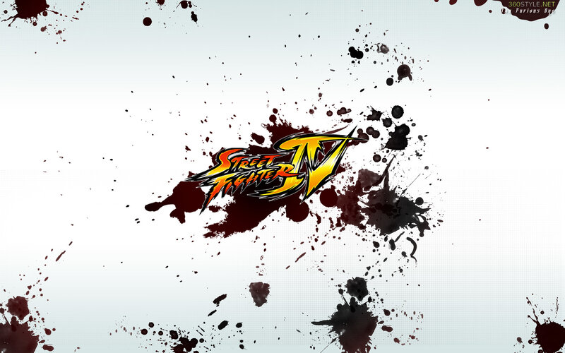 Street Fighter IV logo with splatters