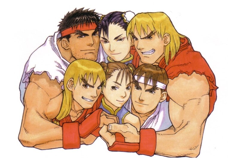 Street Fighter team huddle