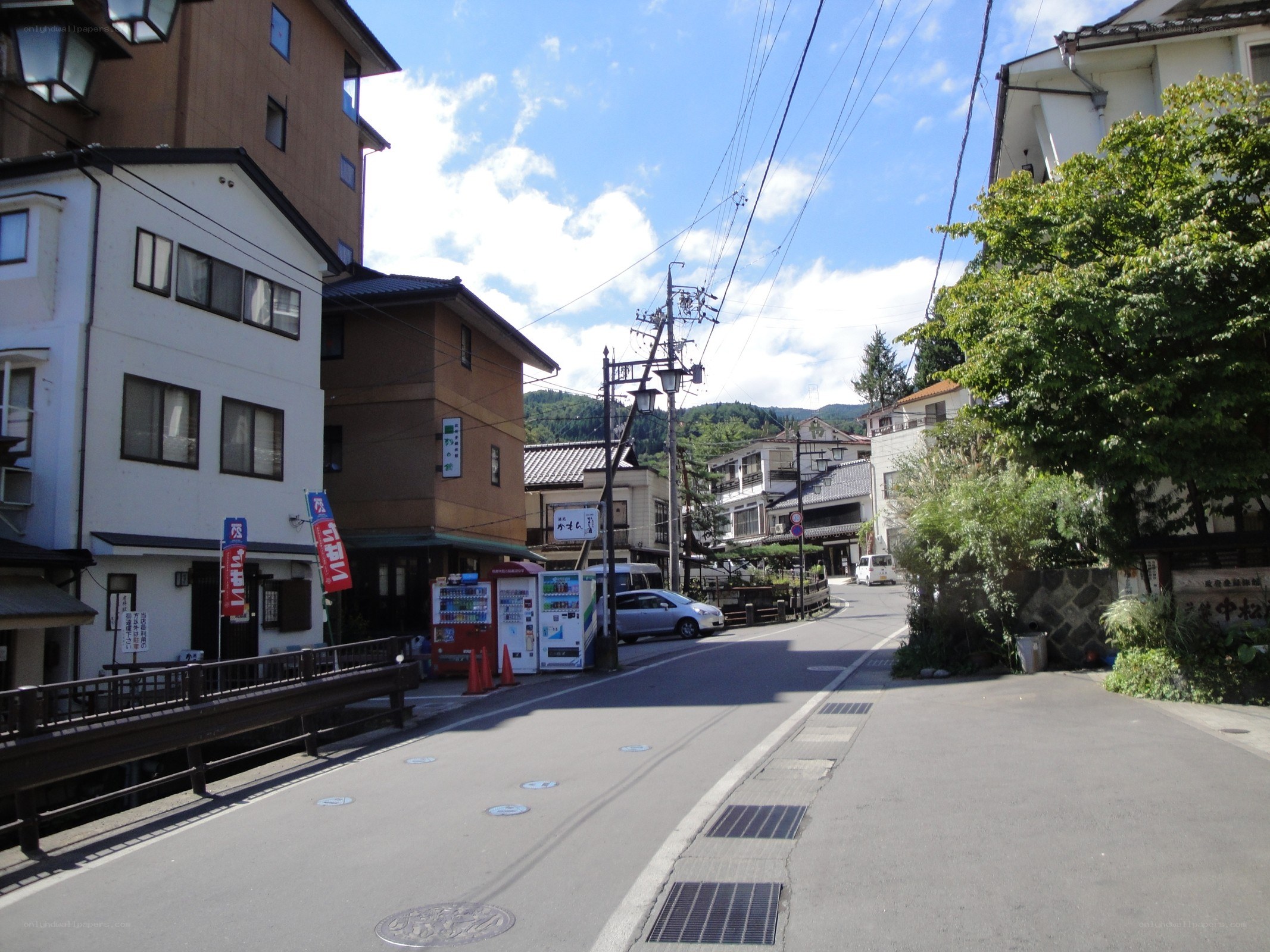 Street in a Japanese town