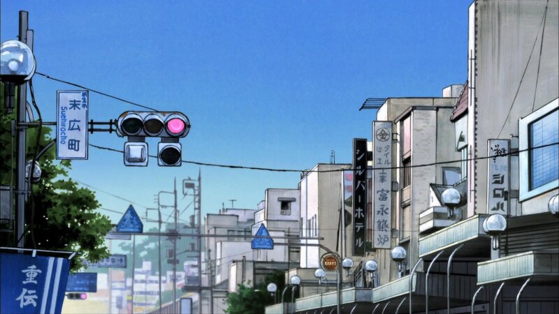 Street Intersection in Anime
