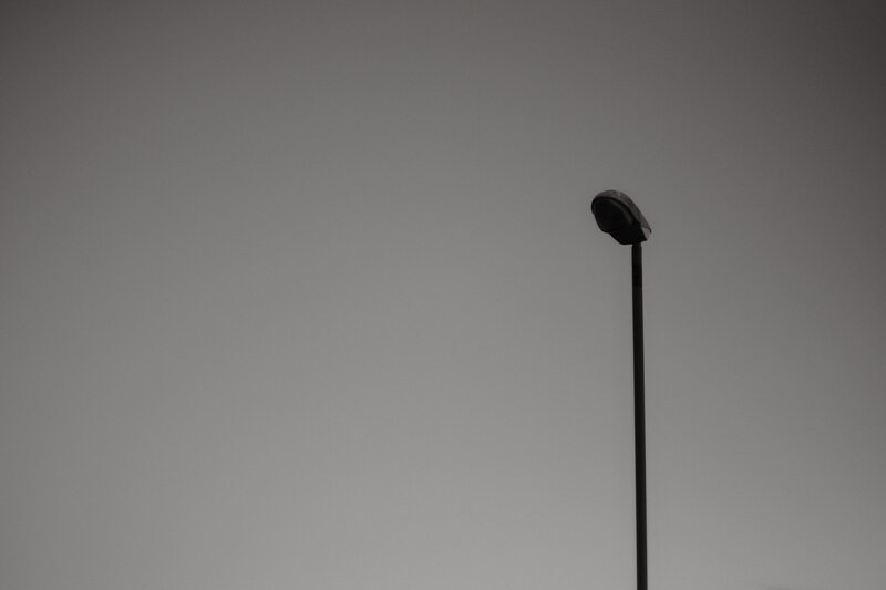 Street Lamp Against Gray Sky — Minimalist