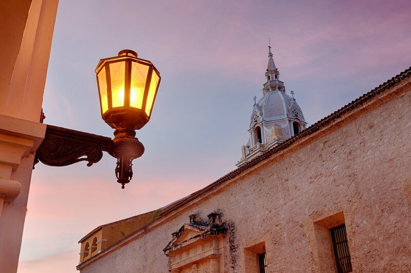 Street Lamp and Church Tower