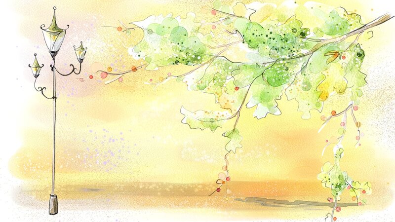 Street Lamp and Tree Branch