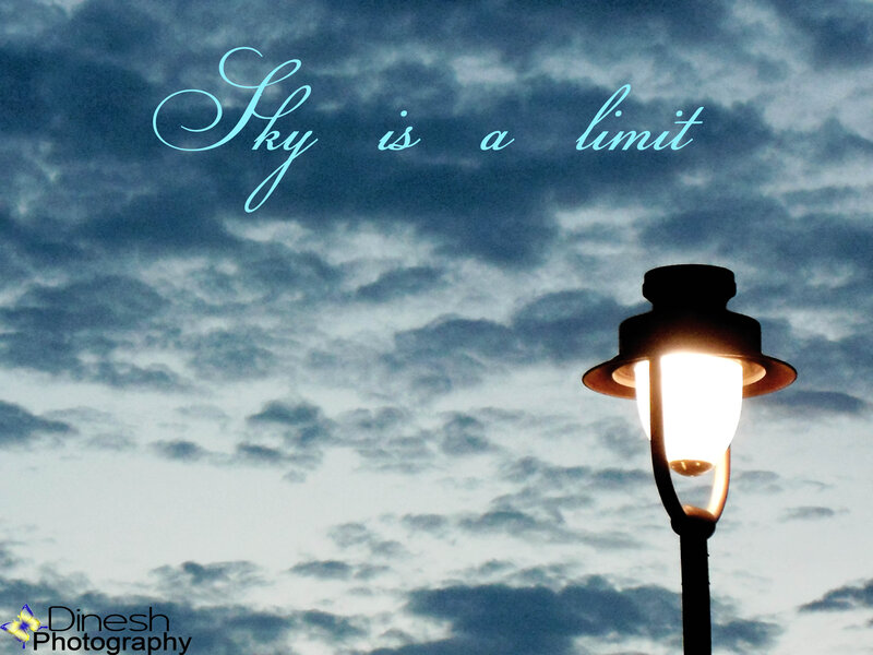 Street Lamp at Dusk — Blue
