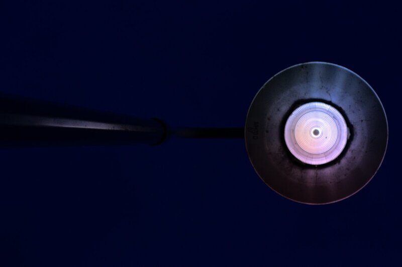 street lamp at night