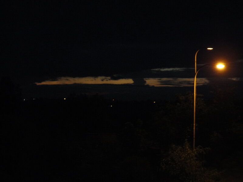 Street Lamp at Night — Black, Dark