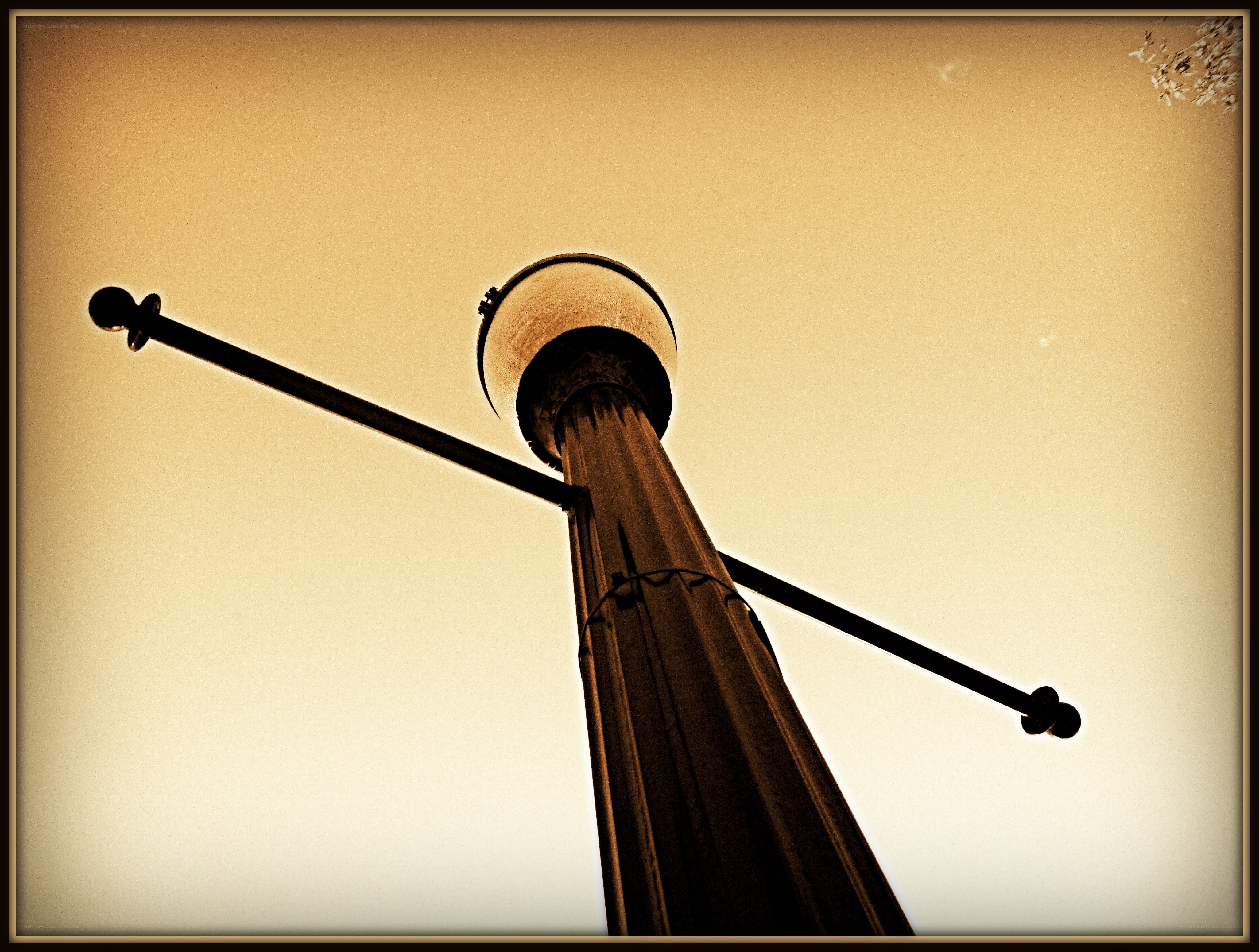street lamp at sunset