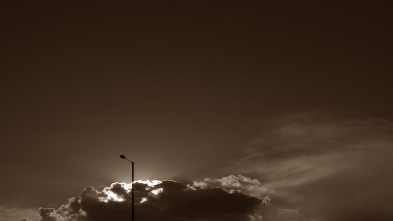 Street Lamp at Sunset — Brown