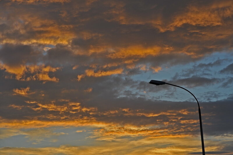 Street Lamp at Sunset — Orange
