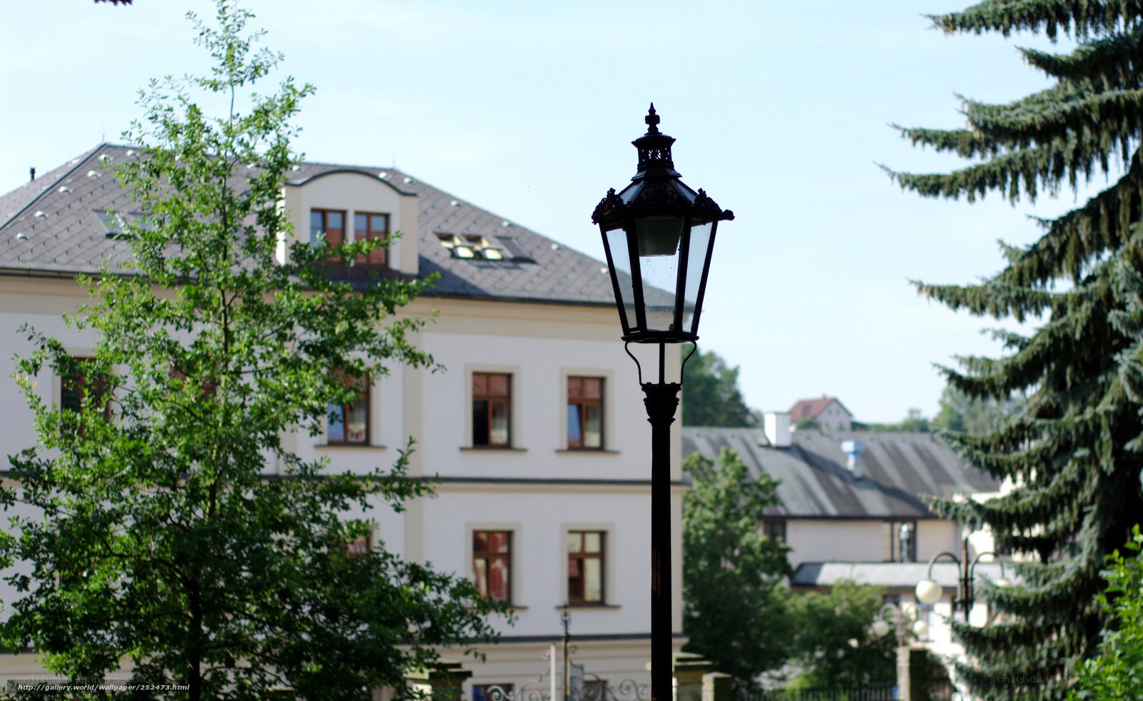 Street lamp in a town