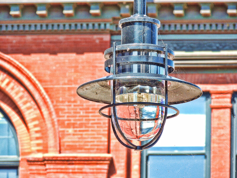 Street Lamp in Front of Building