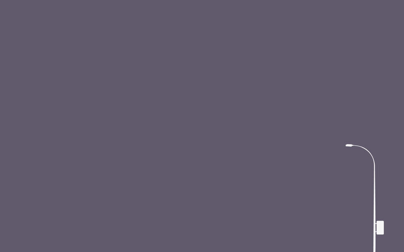 street lamp on purple background