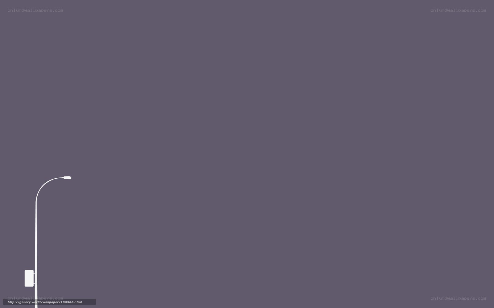street lamp on purple background