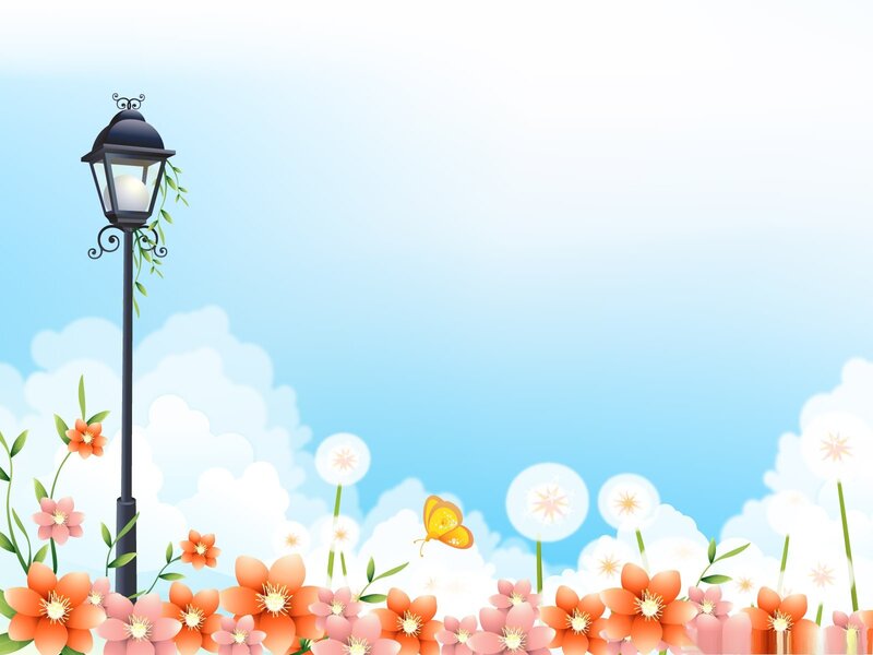 Street Lamp with Flowers
