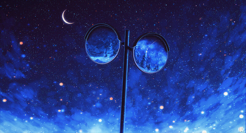 Street Lamp with Mirrors