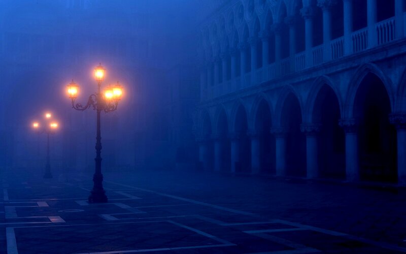 Street Lamps in Fog
